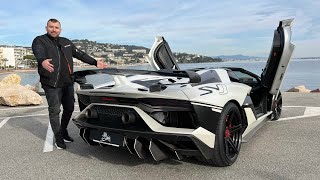 Test Lamborghini Aventador SVJ roadster  Échappement complet sound  tunnel😁 [upl. by Eittap]